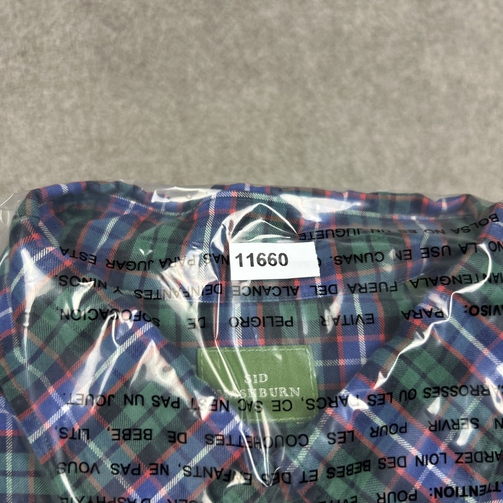 Sid Mashburn Shirt Mens Large Long Sleeve Button Down Plaid Pocket Casual - Picture 9 of 9